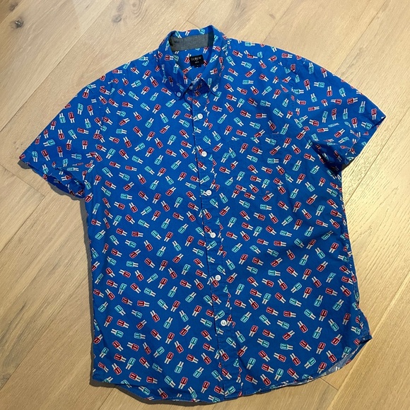 J. Crew Popsicle Theme Button Down Size L - Picture 1 of 4